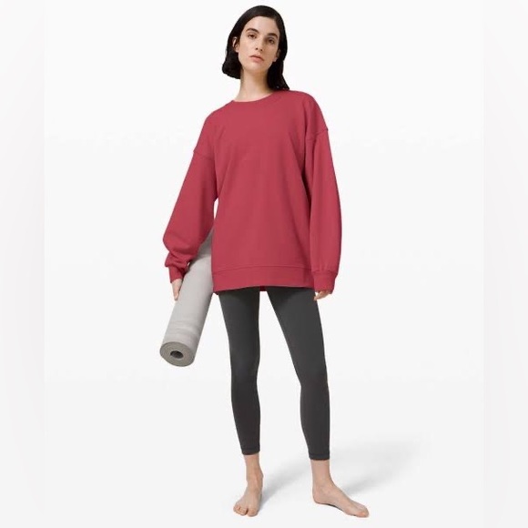 GUC Lululemon Perfectly Oversized Crew, Chianti, Size 4 - Picture 3 of 6